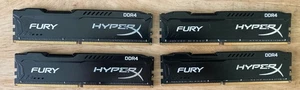 Kingston HyperX FURY Memory Black - zestaw 32GB (4x8GB) DDR4-2666 PC4-21300 - Zdjęcie 1 z 2
