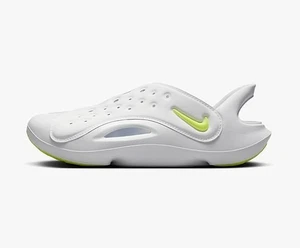 Sandalias Nike Aqua Swoosh blancas/platino puro Volt niños grandes talla 5y FV6363-100 - Imagen 1 de 6