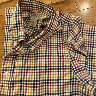 Duluth Trading Co. Men's Plaid Button Down Shirt Long Sleeve Cotton Size L - Image 1 of 4