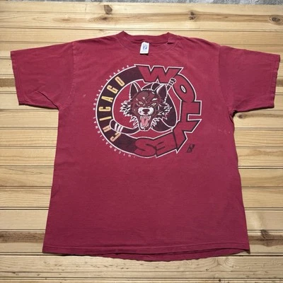 Vintage 90s Chicago Wolves IHL International Hockey Minor League Shirt Size XL - Image 1 of 4