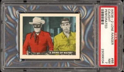 1950-60 W536-2 Lone Ranger Perforated #66 Caught PSA 7 - Image 1 of 2