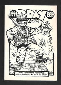 TARJETA POSTAL DE RICK GEARY: SOLDADO DEL DÍA D - SEMANA POSTAL NACIONAL - #231 DE 350 - Imagen 1 de 2