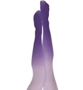 Strumpfhose Farbverlauf Weiß Lila 120 DEN Karneval Fasching Party Halloween - Picture 1 of 1