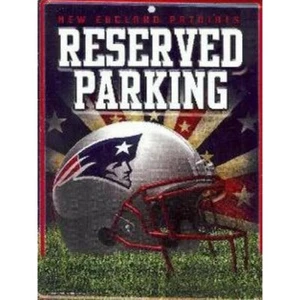 11" new england patriots nfl football helmet logo reserved parking street sign - Picture 1 of 1