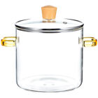 Glass Double Pot Wooden Baby Stewing Hot With Lid Clear Pasta