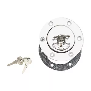 MCS CHROME BOLT IN AERO FILLER CAP ASSEMBLY VENTED OD 94MM WITH LOCK BC38484 T - Picture 1 of 4
