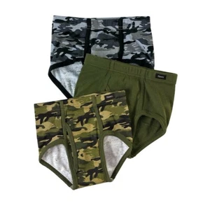 135X03 Hanes BU720C Boys Ultimate Tagless Briefs LG Black and Grey NWD - Picture 1 of 1