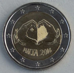 2 Euro Gedenkmünze Malta 2016 Liebe unz - Picture 1 of 1