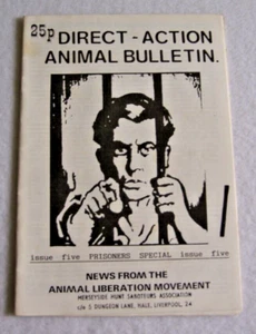 Direct Action Animal Bulletin Zine Magazine Animal Liberation Movement Prison Sp - Picture 1 of 2