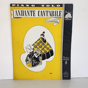 Vintage 1940 Andante Cantabile Klavier Solo Noten von P. Tschaikowsky - Bild 1 von 11