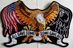 "PARCHE GRANDE HOG BIKER 12" ÁGUILA para HÉROES CAÍDOS FREEDOM DEFENDER EE. UU. ÁGUILA - Imagen 1 de 9