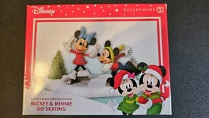 Dept 56 Disney Mickey's Merry Christmas Village Mickey and Minnie Go Skating - Picture 1 of 3