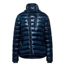 Scervino Street Metallic Blue Puffer Shell Jacket Large