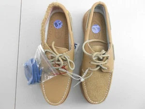 Sperry Men's Top-Sider Original 3-Eye Suede Tan Boat Shoes STS22521 NEW Size 8.5 - Picture 1 of 12