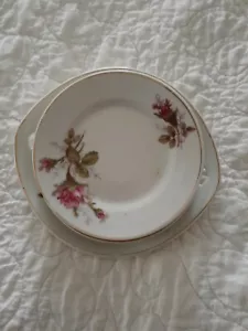 Vintage Child's Moss Rose Dishes Plates 6 Pieces - Picture 1 of 6