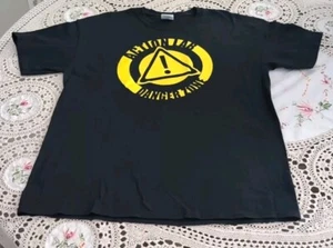 Action Lab Danger Zone Black T-shirt Size Large - Picture 1 of 3