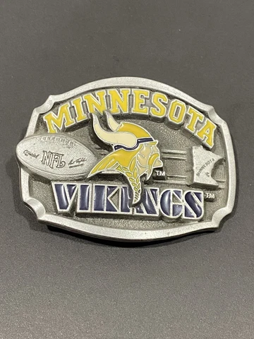 Vintage 1995 Minnesota Vikings NFL Game Day Belt Buckle Made in USA - RARE FIND Cover