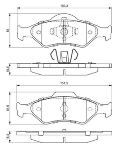 BOSCH BP362 0 986 424 645 Plaquettes de freins avant FORD Fiesta MAZDA BP 362 - Picture 1 of 1