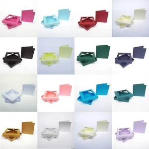 Midi Square Aperture Boxes with Cards - Invite, RSVP, Wedding, Birthday, Xmas - Picture 1 of 23