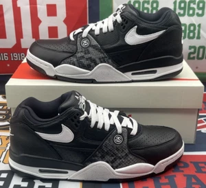 Nike Air Flight 89 Stussy SP White/Black Fd6475-001 DS OG ALL Size 9 - Picture 1 of 4