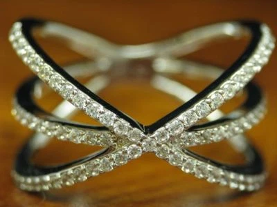 925 Sterling Silber Ring mit Zirkonia Besatz / Echtsilber / 4,1g / RG 57 - Bild 1 von 3