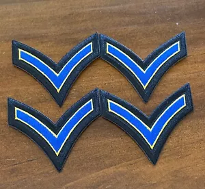 Hero’s Pride Military Private Rank 4 Chevrons in Blue and Gold New Open Item - Picture 1 of 9