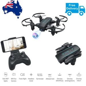 Bitzong Small Pocket Drone Portable Mini RC Foldable Quadcopter HD Camera Kids - Picture 1 of 9