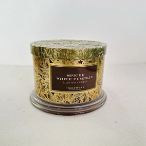 HomeWorx by Harry Slatkin Spiced White Pumpkin 14 oz. 3 wick Candle NEW - Picture 1 of 5