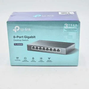 New TP-Link TL-SG608 8-Port Gigabit Desktop Switch - Picture 1 of 3
