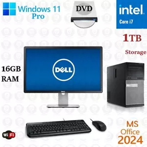 Computadora de escritorio PC oficina 2024 Windows 11 Dell i7 3,4 GHz 16 GB 1 TB 22" LCD WiFi - Imagen 1 de 1