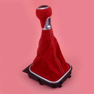 Suede Leather 5 Speed Gear Shift Knob Fit For VW Golf MK5 MK6 R32 GTI 2004-2009 - Picture 1 of 6