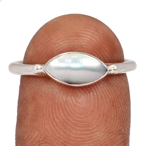 Cultured Fresh Water Pearl 925 Sterling Silver Ring RP17 s.8 CR60380 - Picture 1 of 1