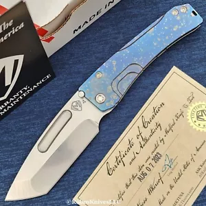 Medford Slim Midi S45VN Tumbled Tanto Blade Flamed/Tumbled Titanium 029 - Picture 1 of 6