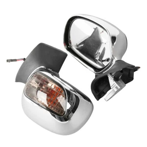 Chrome ABS Rear-View Mirror Turn Signal Fit For Honda Goldwing GL1800 2001-2017 - Picture 1 of 12