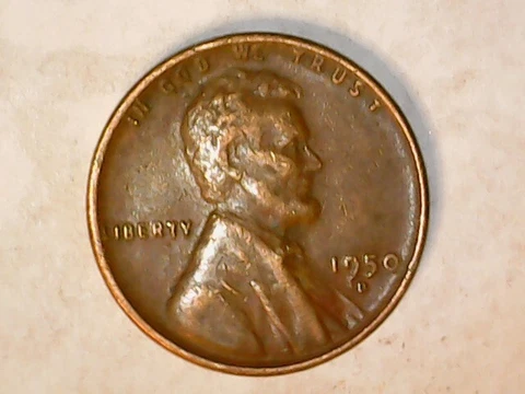 1950 d wheat cent with double die and extra metal errors Cover