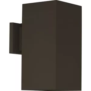 Progress Lighting 6" LED Square Cylinder Bronze Modern Outdoor Wall Lantern - Picture 1 of 2