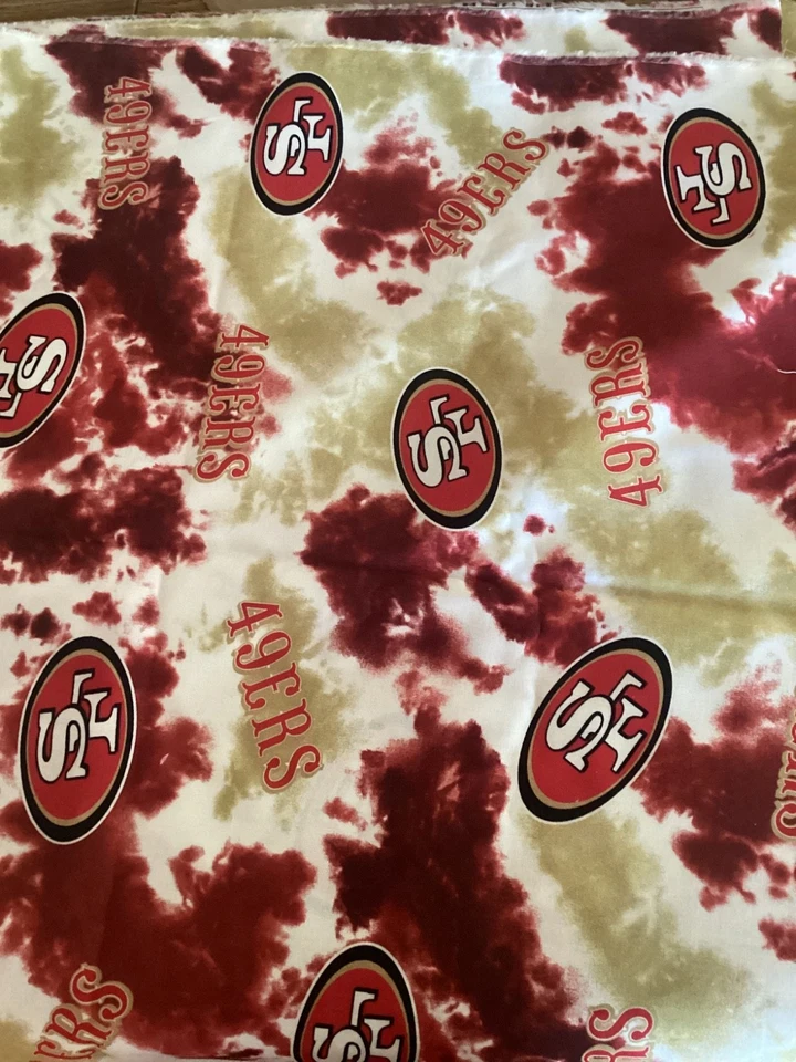 NFL San Francisco 49er's  Fabric Traditions Gold Red 2.5 yard 44 inch width - Image 1 of 1