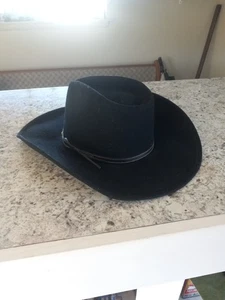 Cappello da cowboy western Bailey Buckhorn nero in feltro di lana da uomo 7 (56) Made in USA - Foto 1 di 5