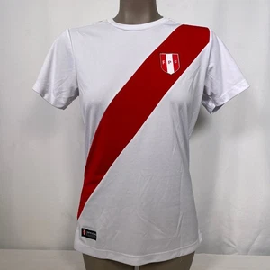 Peru National Football Team FPF Red White Soccer Jersey Women's MEDIUM - Picture 1 of 10