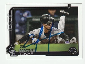 Ezequiel Tovar Signed 2025 Topps Card #343 Auto Colorado Rockies Autograph COA - Bild 1 von 1