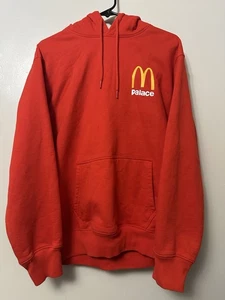 Palace x McDonald’s Logo Hoodie Red Jacket Pullover Sweatshirt Mens L - Picture 1 of 6