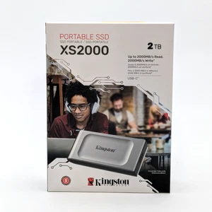 Kingston Portable SSD XS2000 2TB Storage W/ Removable Rubber Sleeve | USB-C 3.2  - Picture 1 of 7