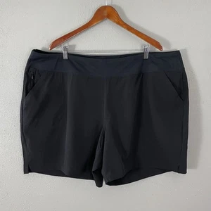 Lands End Womens Black Shorts Size 3X 24W-26W Active Stretchy Pockets Pull On - Picture 1 of 8