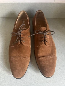 Zapatos italianos hechos a mano Doucal's gamuza mostaza EU44 - 11 excelente estado - Imagen 1 de 10