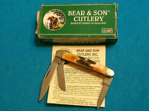 VINTAGE '93 BEAR MGC USA 533 STAG BABY JR CATTLE STOCKMAN KNIFE KNIVES SURVIVAL - Picture 1 of 15