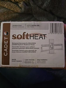 Cadet EBKNW SoftHeat 25 Amp Thermostat White 13170 - Brand New - Picture 1 of 4