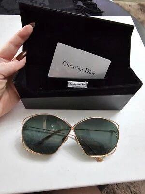 Gafas de sol Christian Dior 100% auténticas Forest Green LENS con GOLD RIM Foto 1 de 4