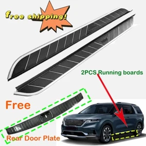 2PCS Running Board Fits for KIA Carnival 2021-2025 Fixed Door Side Step Nerf Bar - Picture 1 of 10