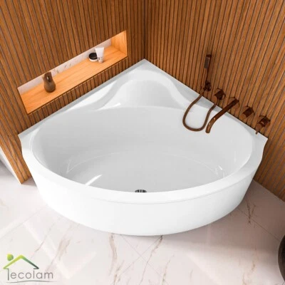 ECOLAM Badewanne Bala Eckbadewanne 120x120 130x130 140x140 cm Wanne Acryl Siphon Viega