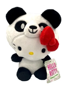 Hello Kitty Plush Toy Dressed as Panda Bear 6 inch tall New by Sanrio - Picture 1 of 3